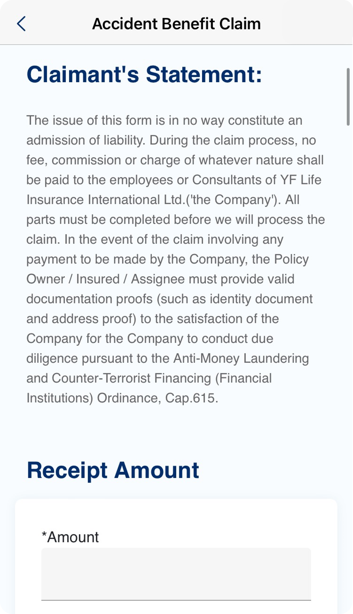 Enter details and upload documents