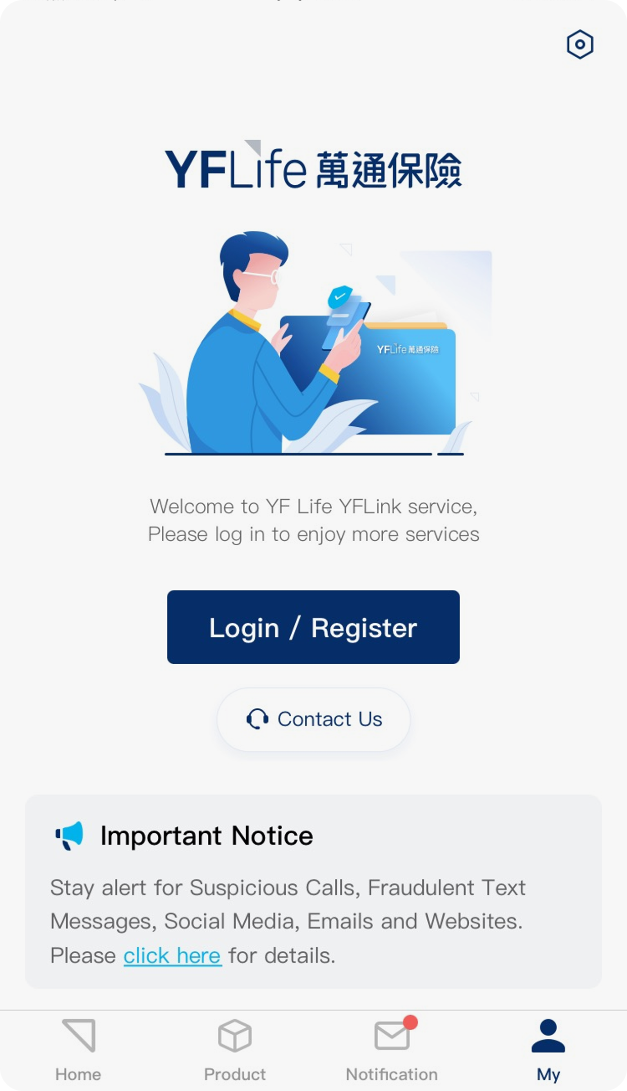 Log in to your YFLink account