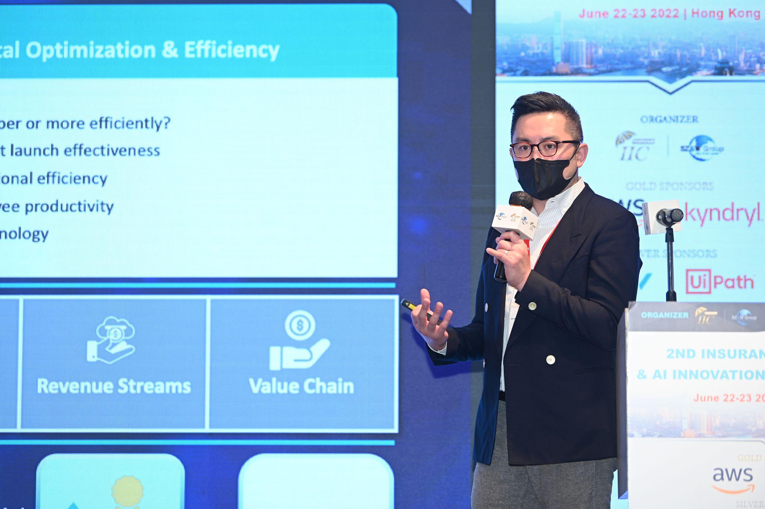 Mr. Edison Sam, Vice President of Digital Distribution, Integrated Technology Services, at YF Life speaks at the 2nd Insurance Analytics & AI Innovation Asia Pacific 2022.